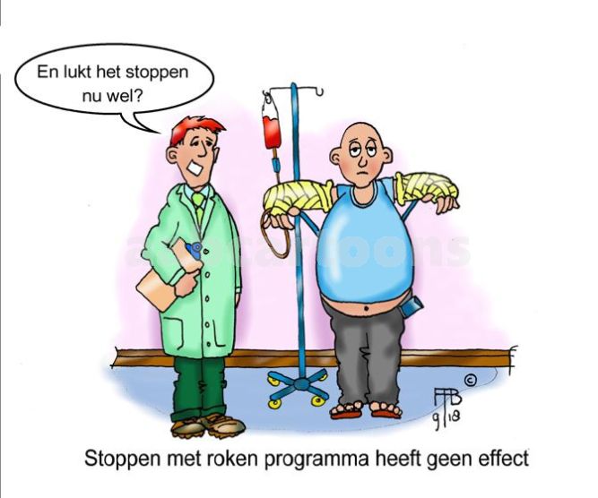 Grappige Stoppen Met Roken Cartoons